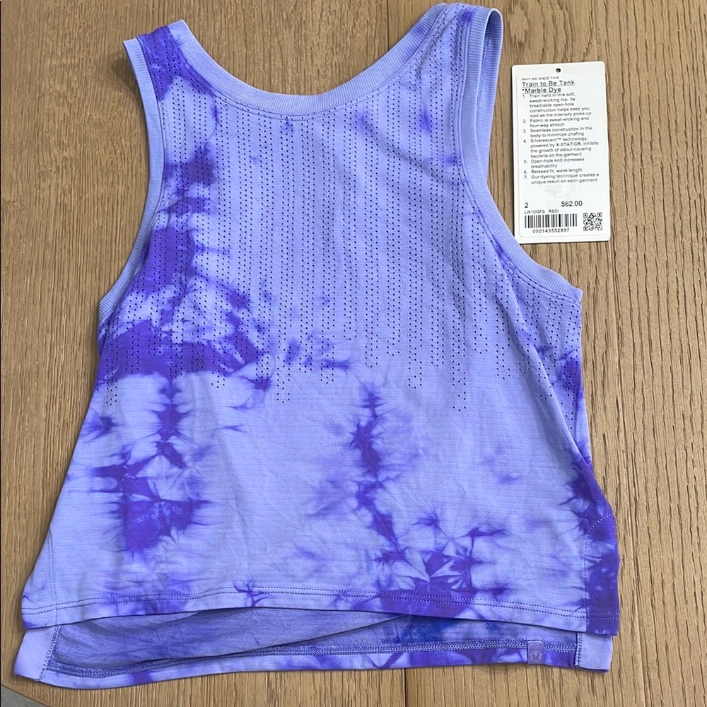 Lululemon Train to Be Tank MARBLE DYE size 2